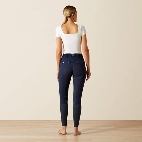 Ariat Women's Tri Factor Grip Full Seat Breech - White - Navy Eclipse