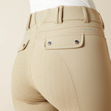 Ariat Women's Tri Factor Grip Full Seat Breech - White - Olympia Tan