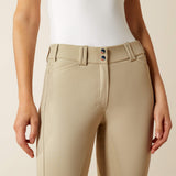 Ariat Women's Tri Factor Grip Full Seat Breech - White - Olympia Tan