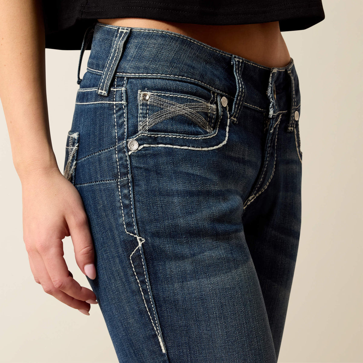 Ariat Women's R.E.A.L. Mid Rise Stretch Ivy Stackable Straight Leg Jean