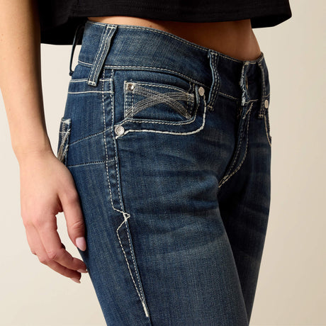 Ariat Women's R.E.A.L. Mid Rise Stretch Ivy Stackable Straight Leg Jean