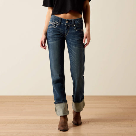 Ariat Women's R.E.A.L. Mid Rise Stretch Ivy Stackable Straight Leg Jean