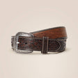 Ariat Men's 1.5" Ostrich Tooled Belt