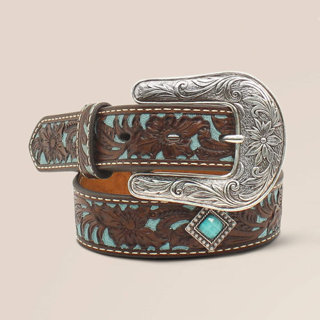 Ariat Kids' Fancy Tooled Overlay Belt