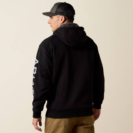 Ariat Men's Rebar All-Weather Full Zip Hoodie - Black