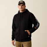 Ariat Men's Rebar All-Weather Full Zip Hoodie - Black