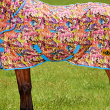 Saxon Mesh Combo Neck #colour_technicolour-horses-print