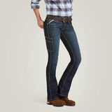Ariat Women's Rebar Mid Rise Riveter DuraStretch Boot Cut Jeans