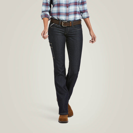 Ariat Women's Rebar  DuraStretch Raven Straight Leg Jean