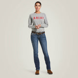 Ariat Women's Rebar Mid Rise Riveter DuraStretch Straight Leg Jeans