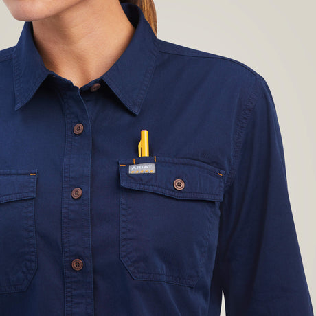 Ariat Women's Rebar Washed Twill   Work Shirt