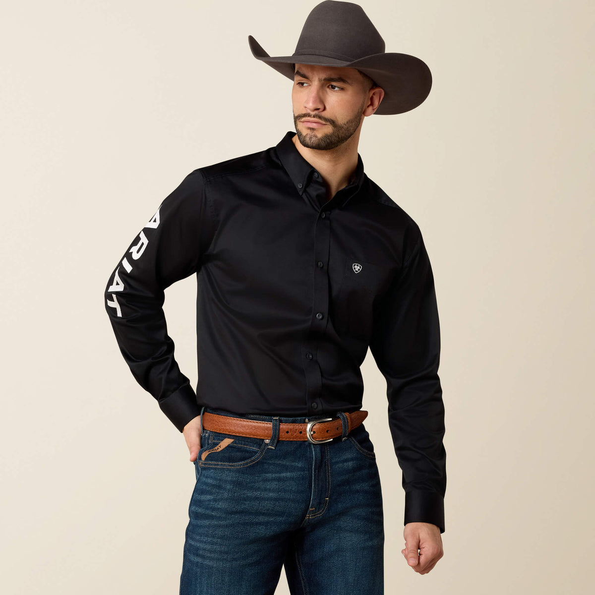 Ariat Men's Team Logo Twill Fitted Shirt