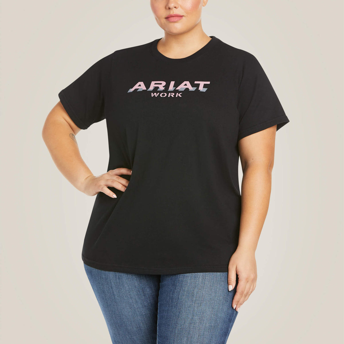 Ariat Women's Rebar Cotton Strong Logo Ss T-Shrt
