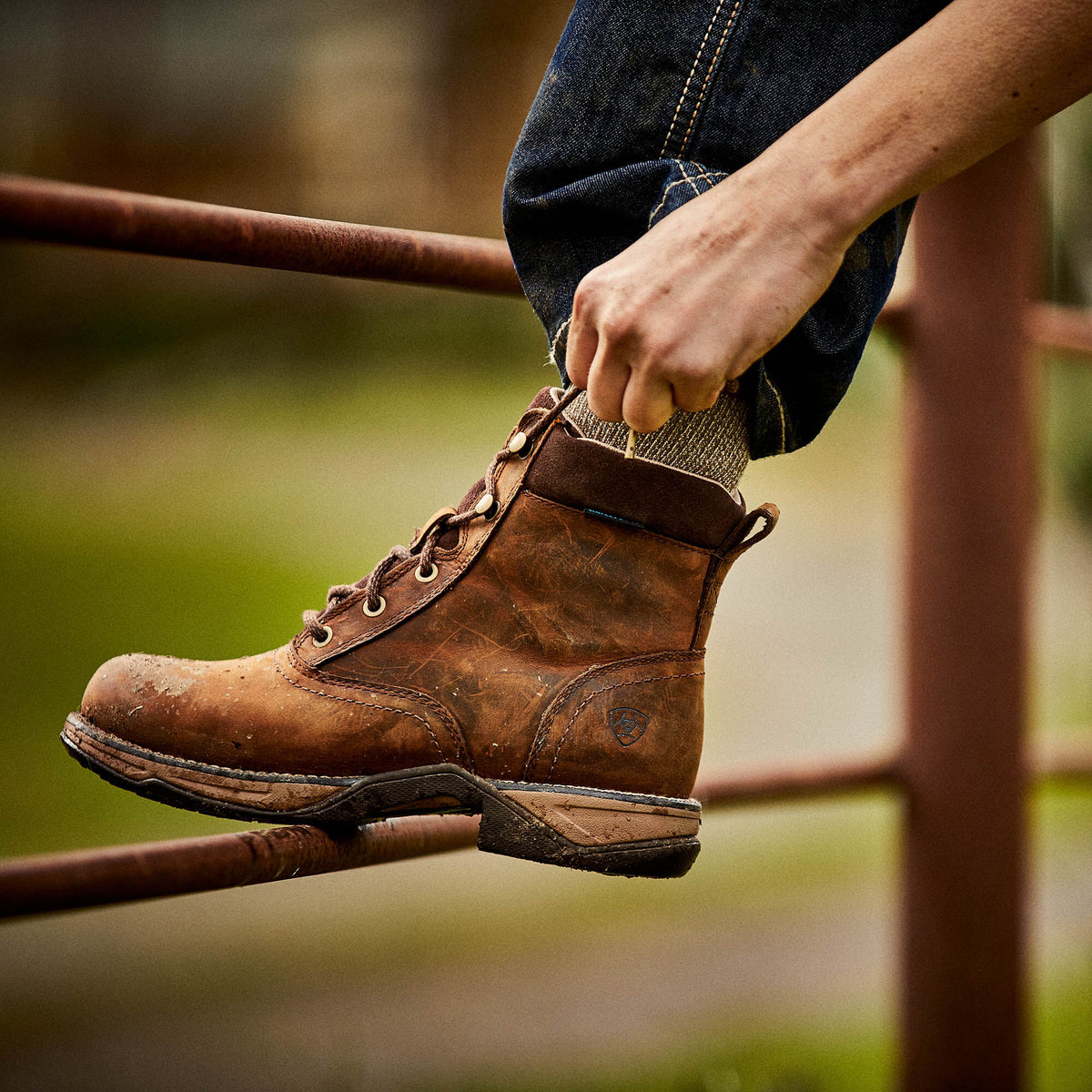 Ariat Women's Anthem Round Toe Lacer Waterproof Boot