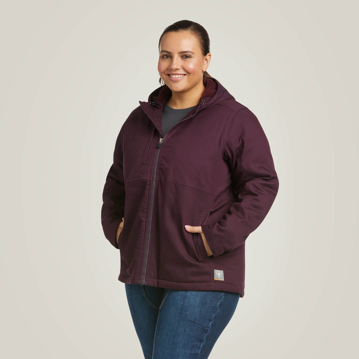 Ariat Women's Rebar DuraCanvas Insulated Jacket - Wren - Plum Perfect