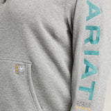 Ariat Women's Rebar Workman Graphic Hoodie - Heather Grey