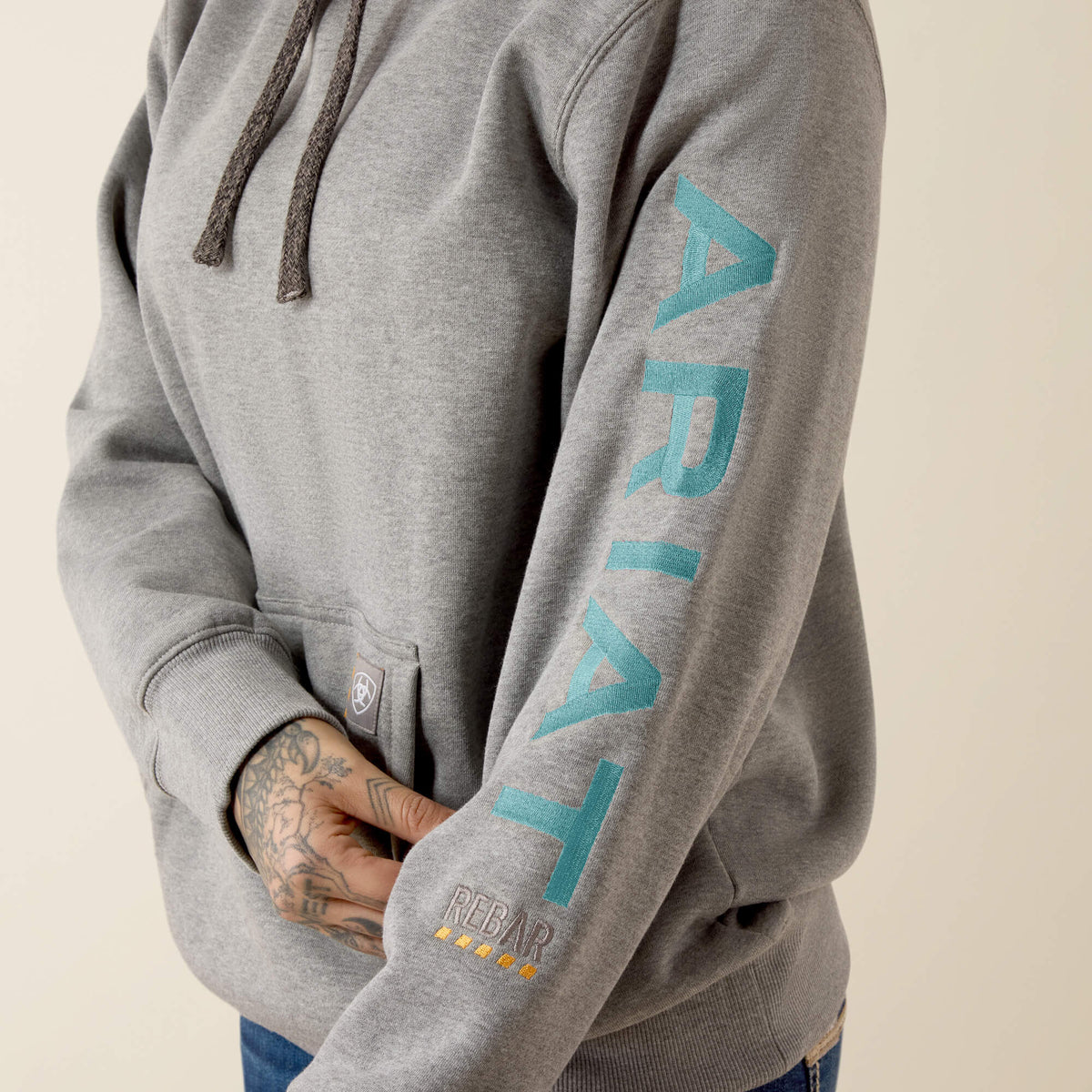 Ariat Women's Rebar Workman Graphic Hoodie - Heather Grey