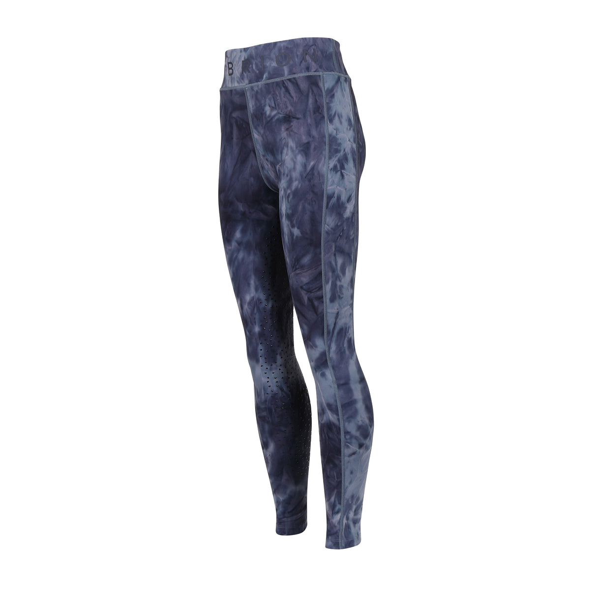 Shires Aubrion Maids Non-Stop Riding Tights #colour_navy-tie-dye