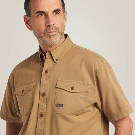 Ariat Men's Rebar Washed Twill   Work Shirt