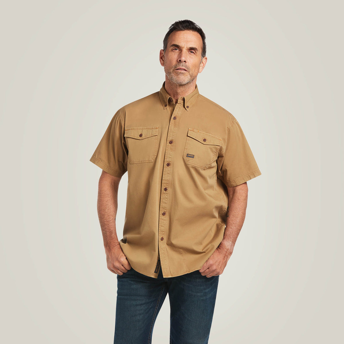 Ariat Men's Rebar Washed Twill   Work Shirt