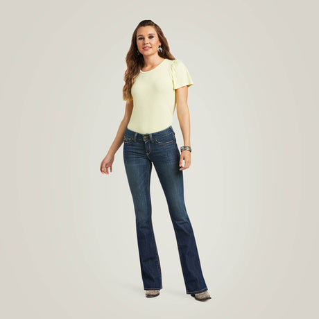 Ariat Women's R.E.A.L. Mid Rise  Corinne Boot Cut Jean