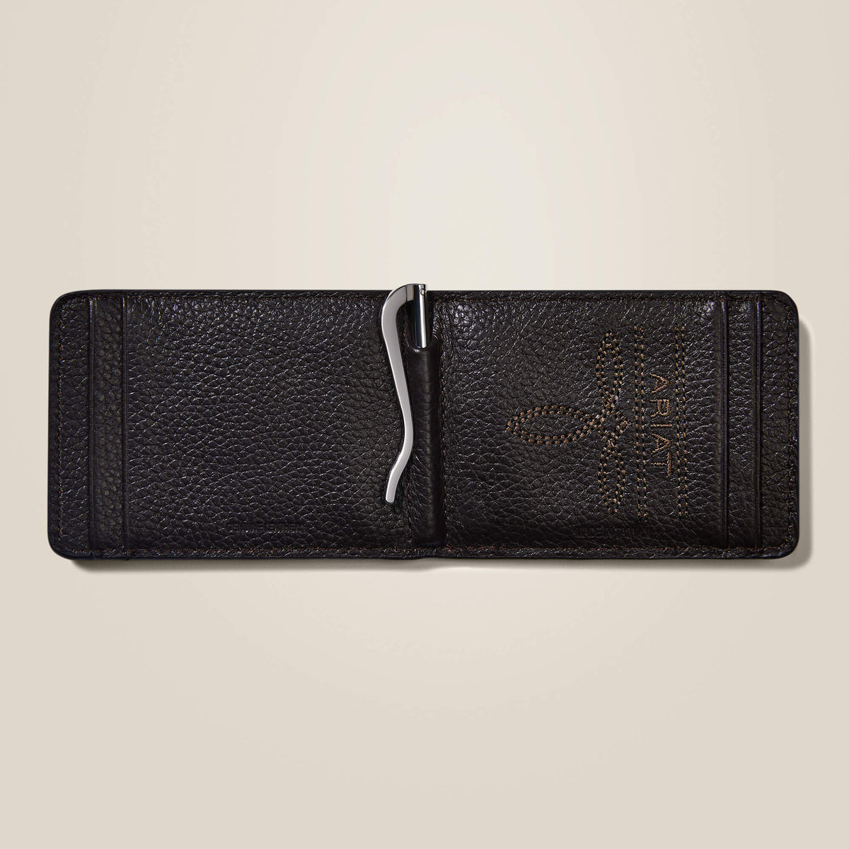 Ariat Men's Bifold Slim Wallet Staked Logo
