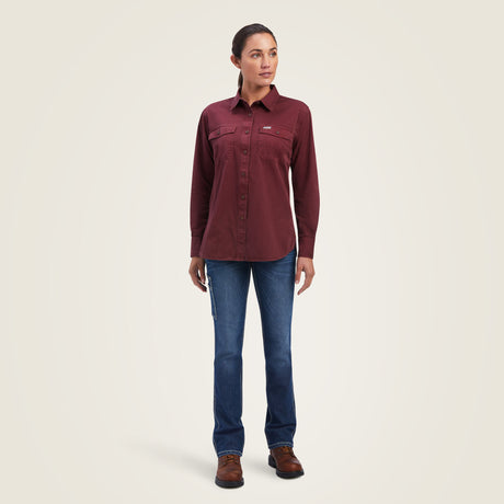 Ariat Women's Rebar Washed Twill   Work Shirt
