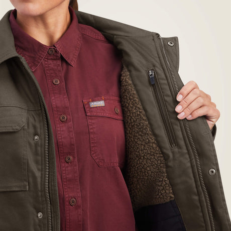 Ariat Women's Rebar DuraCanvas Sherpa-Lined   Coat