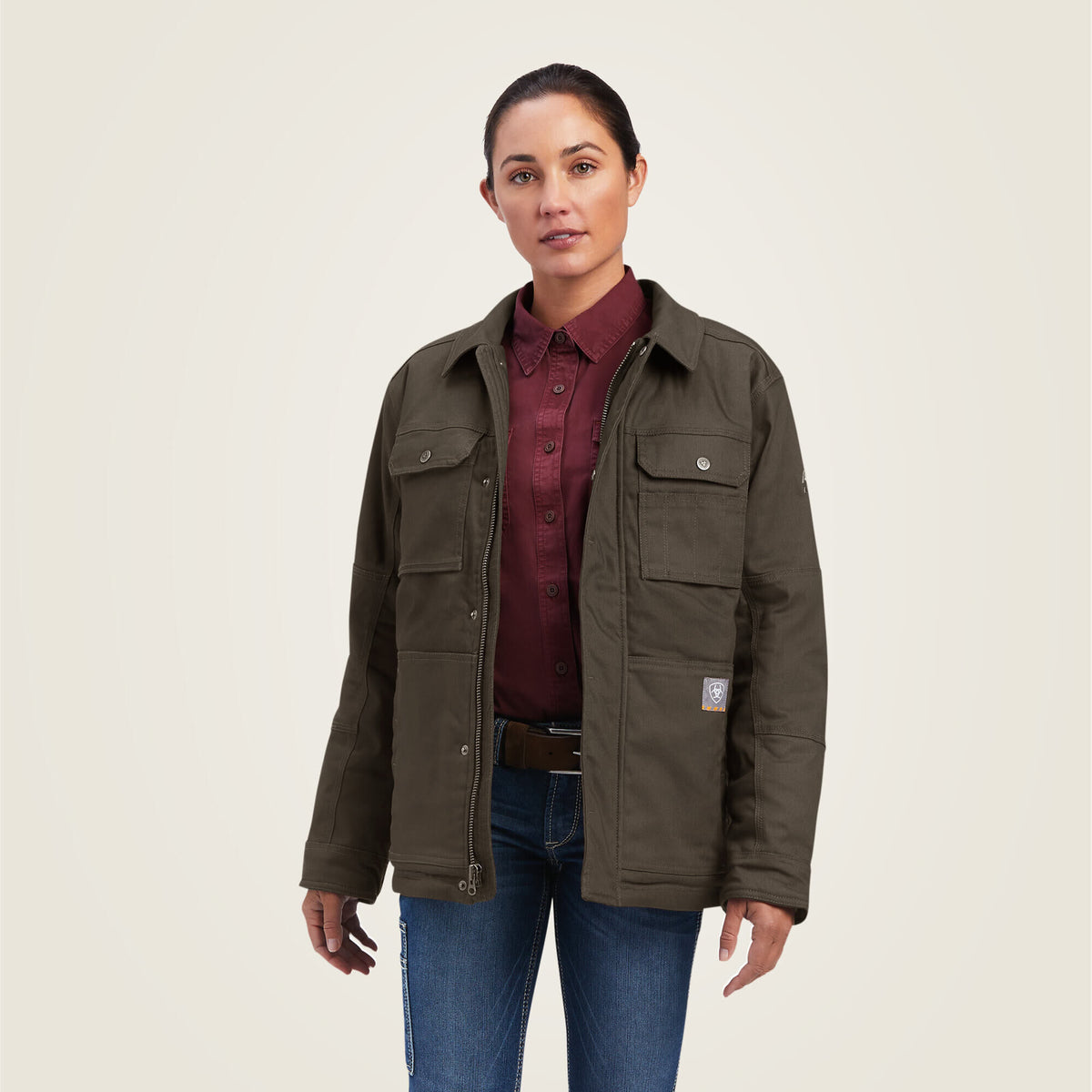 Ariat Women's Rebar DuraCanvas Sherpa-Lined   Coat