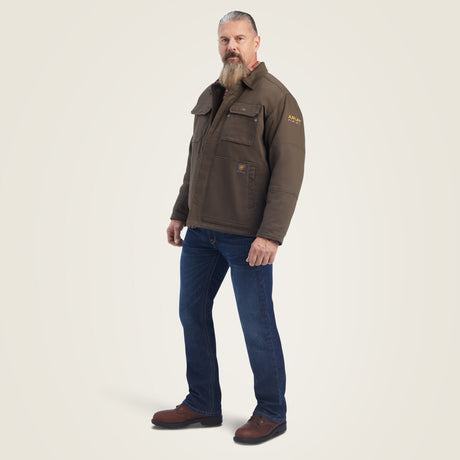 Ariat Men's Rebar DuraCanvas Sherpa-Lined   Coat