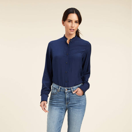 Ariat Women's Clarion Long Sleeve Blouse - Navy