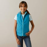 Ariat Youth Bella Insulated Reversible Vest - Mosaic Blue/Aqua Foam Herd Pri