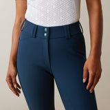 Ariat Women's Tri Factor Grip Full Seat Breech - White - Deep Petroleum