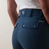 Ariat Women's Tri Factor Grip Full Seat Breech - White - Deep Petroleum