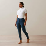 Ariat Women's Tri Factor Grip Full Seat Breech - White - Deep Petroleum