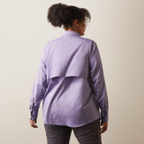 Ariat Women's Rebar Made Tough VentTEK DuraStretch Work Shirt - Corsican Blue Heather