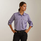 Ariat Women's Rebar Made Tough VentTEK DuraStretch Work Shirt - Corsican Blue Heather
