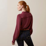 Ariat Women's Clarion Long Sleeve Blouse - Tawny Port