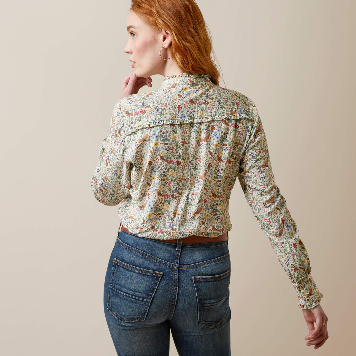 Ariat Women's Clarion Long Sleeve Blouse - Bird Print