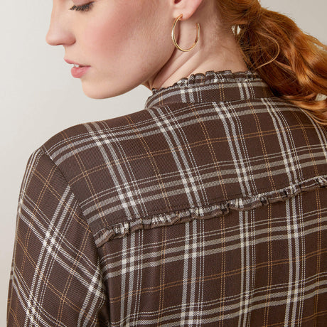 Ariat Women's Clarion Long Sleeve Blouse - Mole Plaid