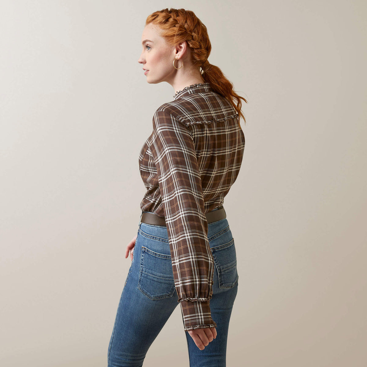 Ariat Women's Clarion Long Sleeve Blouse - Mole Plaid