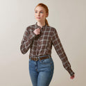 Ariat Women's Clarion Long Sleeve Blouse - Mole Plaid