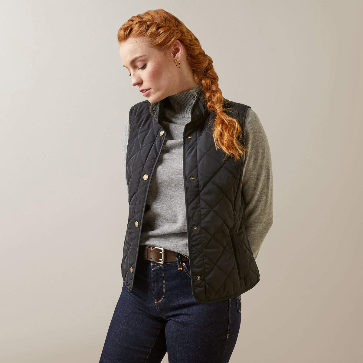 Ariat Women's Woodside Vest - Navy - Black