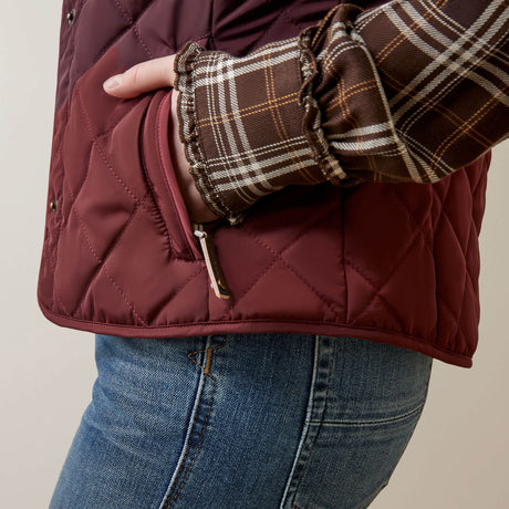 Ariat Women's Woodside Vest - Navy - Tawny Port