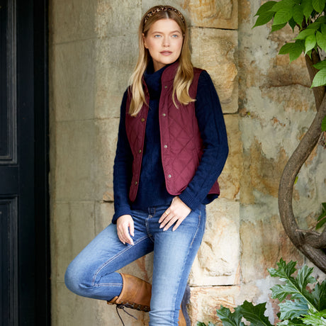 Ariat Women's Woodside Vest - Navy - Tawny Port