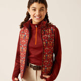 Ariat Youth Bella Insulated Reversible Vest - Dala Horse/Fired Brick