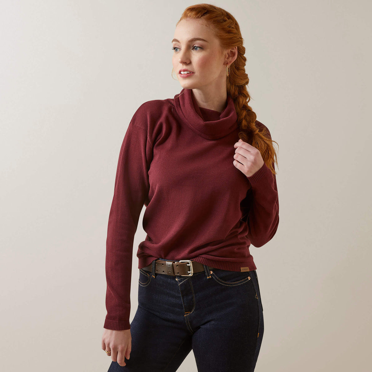 Ariat Women's Lexi Sweater - Navy - Tawny Port