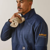 Ariat Men's Rebar Workman DuraCanvas Sweatshirt - Black/ Black - Navy Heather/Navy