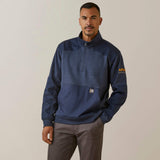 Ariat Men's Rebar Workman DuraCanvas Sweatshirt - Black/ Black - Navy Heather/Navy