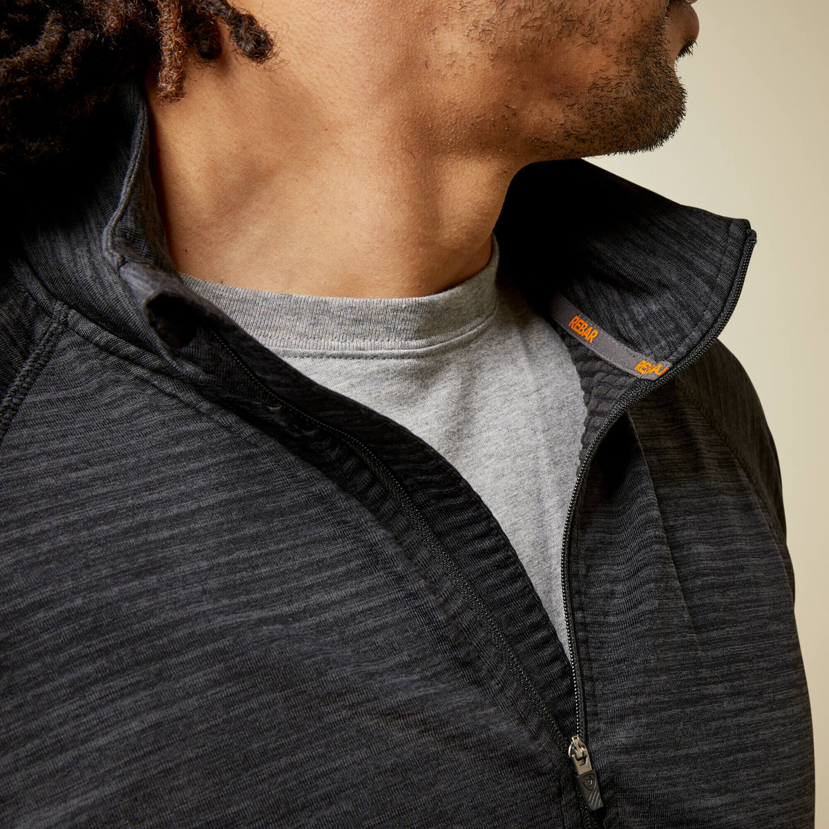 Ariat Men's Rebar Gridwork Baselayer 1/4 Zip Watch Window T-Shirt